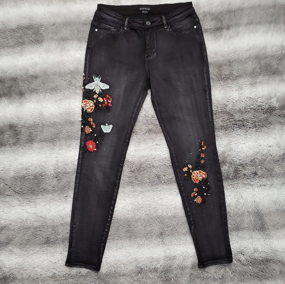 Black charcoal Bebe jeans , jegging for woman